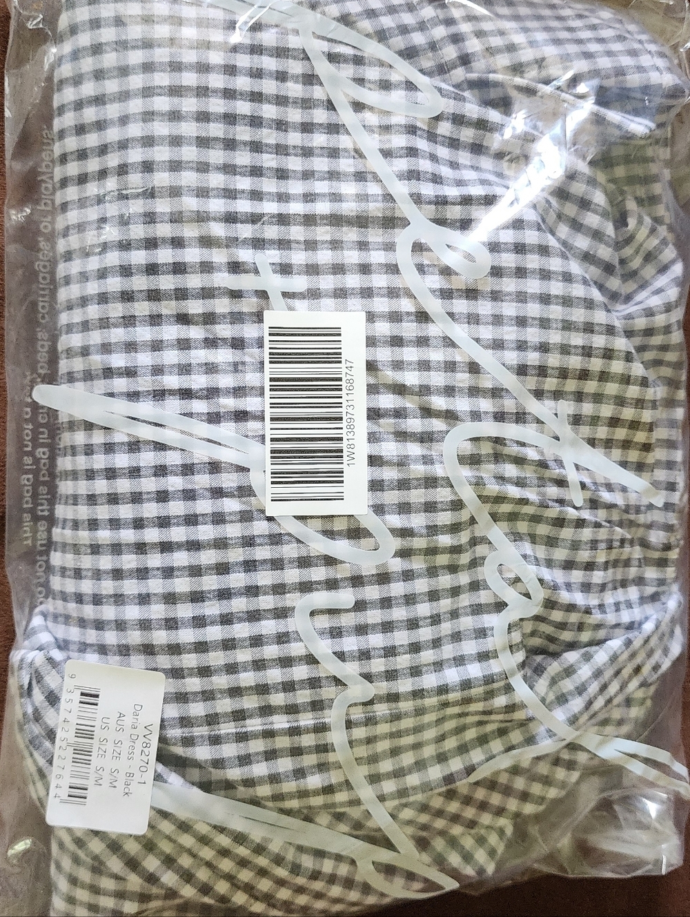 Petal & Pup Gingham Button-Up Dress - Black & White
